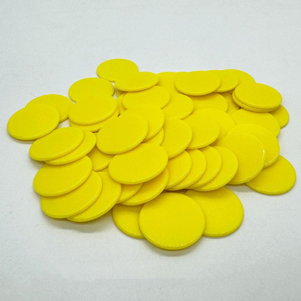 25mm Transparent Solid Color Counting Chips, 10 Colors, Montessori Math Teaching Aids