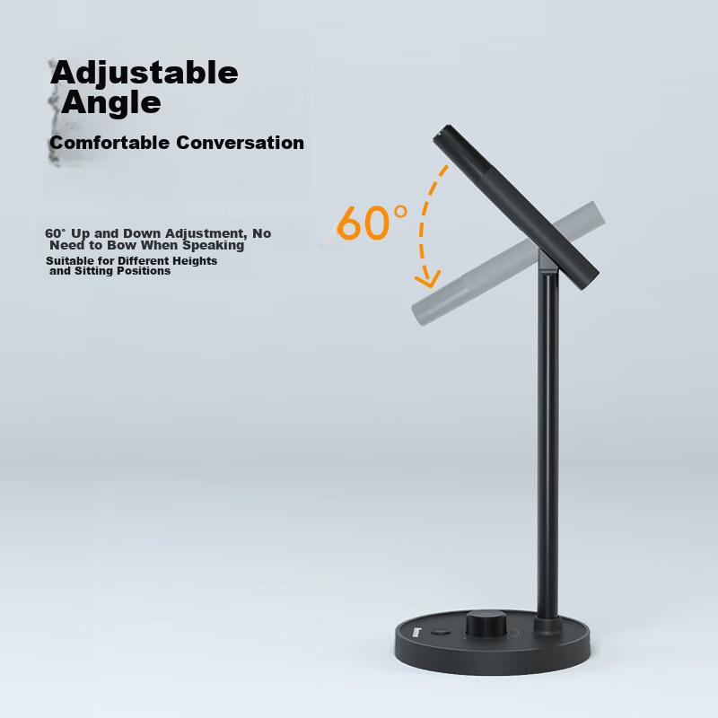 Newmine 2.4G Wireless Version, Computer Microphone, Wireless Desktop Microphone, for Voice Chat with Noise Reduction, Black