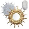1 Set of Sun Shape Mirror Mold Diy Crystal Resin Epoxy Resin Mold Sun Moon Mirror Wall Decoration