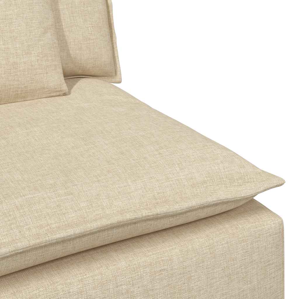Modular Sofa with Cushions Cream