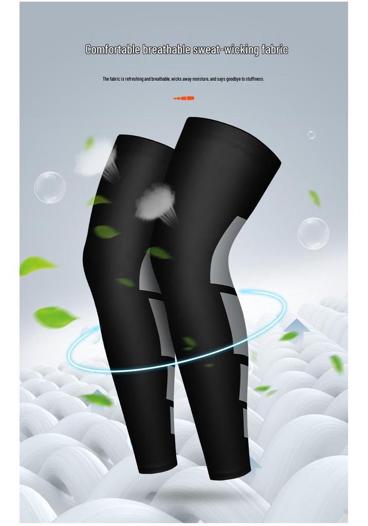Long Tube Compression Knee Pads for Basketball, Badminton, Running, Cycling, and Marathon