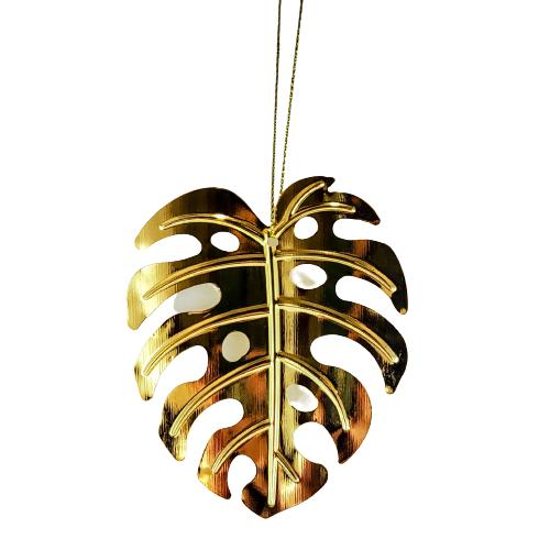 Monstera Leaf Metal Gold