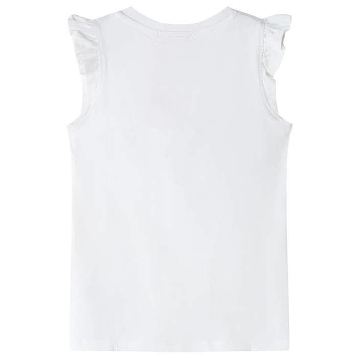 T-shirt enfants avec manches à volants écru 92/104/116/128/140