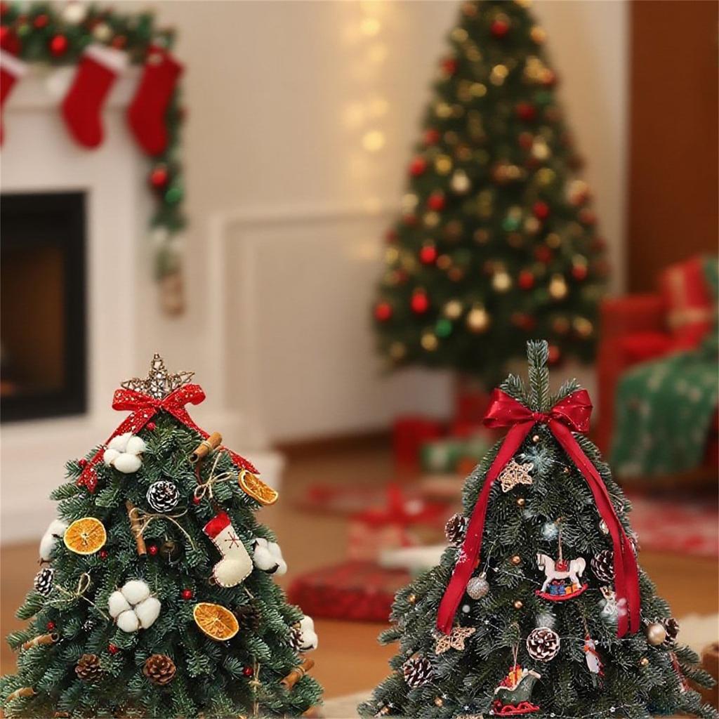 Christmas Tree Nobeison Home Decor Living Room DIY Christmas Decorations Small Desktop Simulation