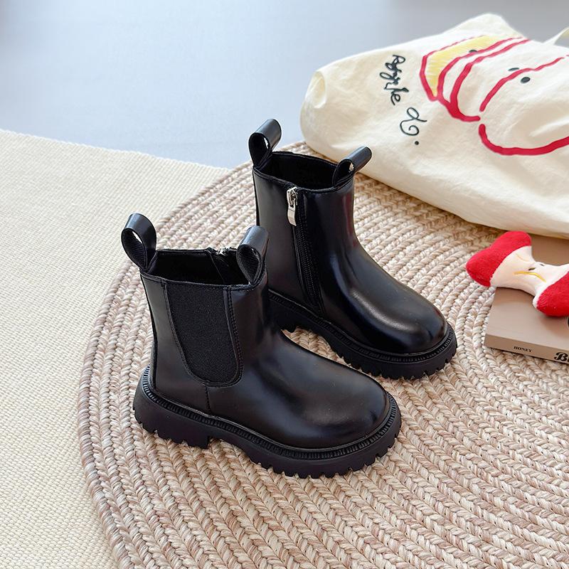 Girls  Martin Boots, New Autumn British Style Children s Ankle Boots, Stylish Little Girl Baby Boots 26 чёрный