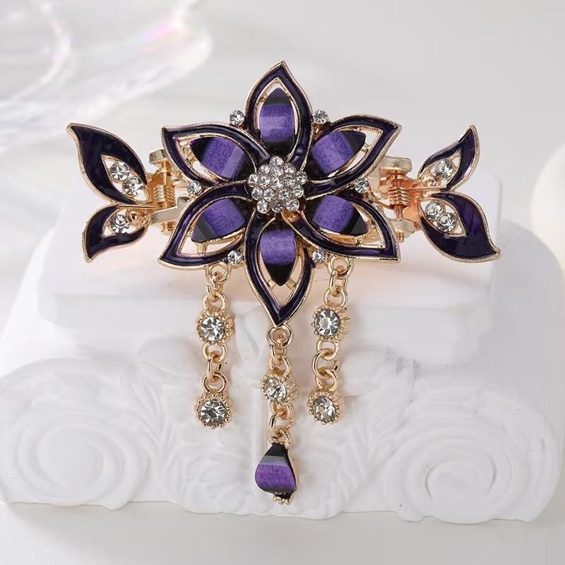 Fashion Crystal Butterfly Women's Hair Clip Colorful Rhinestone Elegant Kawaii Girl Tassels Hair Accessory Hair Clip Headband