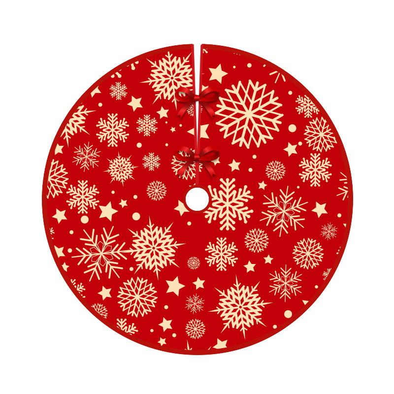 Christmas Tree Skirt Craft Christmas Decorations Cartoon Print Ornaments Christmas Supplies