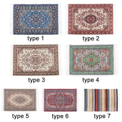 House Mini House Decor Doll Accessories Dollhouse Carpet Floor Coverings Miniature Weaving Rug