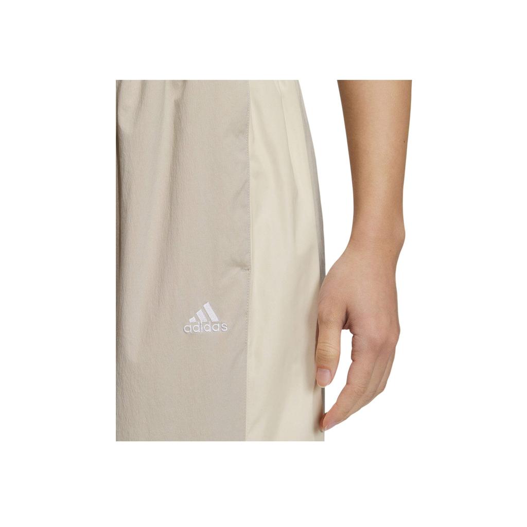 Adidas Originals Solid Mid-Rise Fitted Tapered Woven Pocket Casual Pants Women Pants Beige IP0743