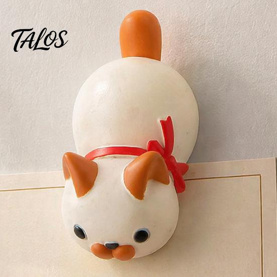 Easy Clean Fridge Magnets 3D Lying Cat Refrigerator Magnet, Cartoon Kitten Resin Animal Small Figurines Magnetic Decor for Whiteboard Cabinet Locker,