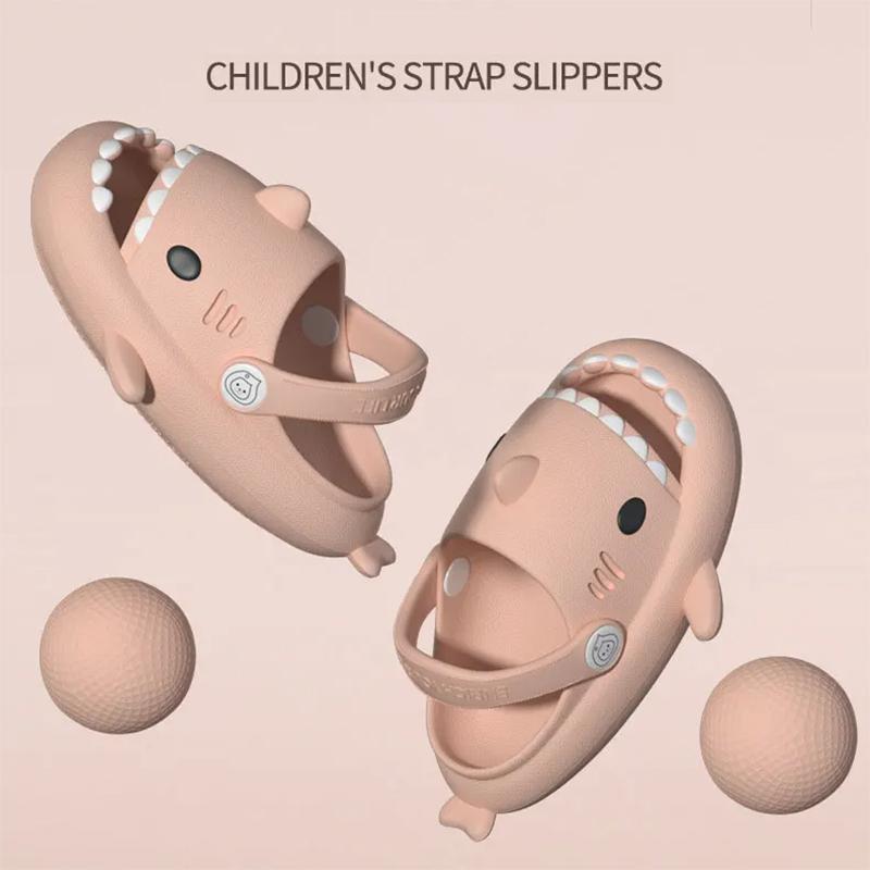 Summer New Kids Toddler Baby Outdoor Eva Slippers Cute Flat Heel Children Beach Sandals Cartoon Shark Kids Slippers