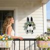 Rabbit Wreath Attachment Cute Butt and Ears Hangable Easter Front Door Wreath Attachment for Spring Holiday Party Indoor Outdoor