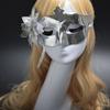Elegant Floral Nightclub Mask - Electroplated Princess Side-Face Design, Perfect for Halloween and Balls