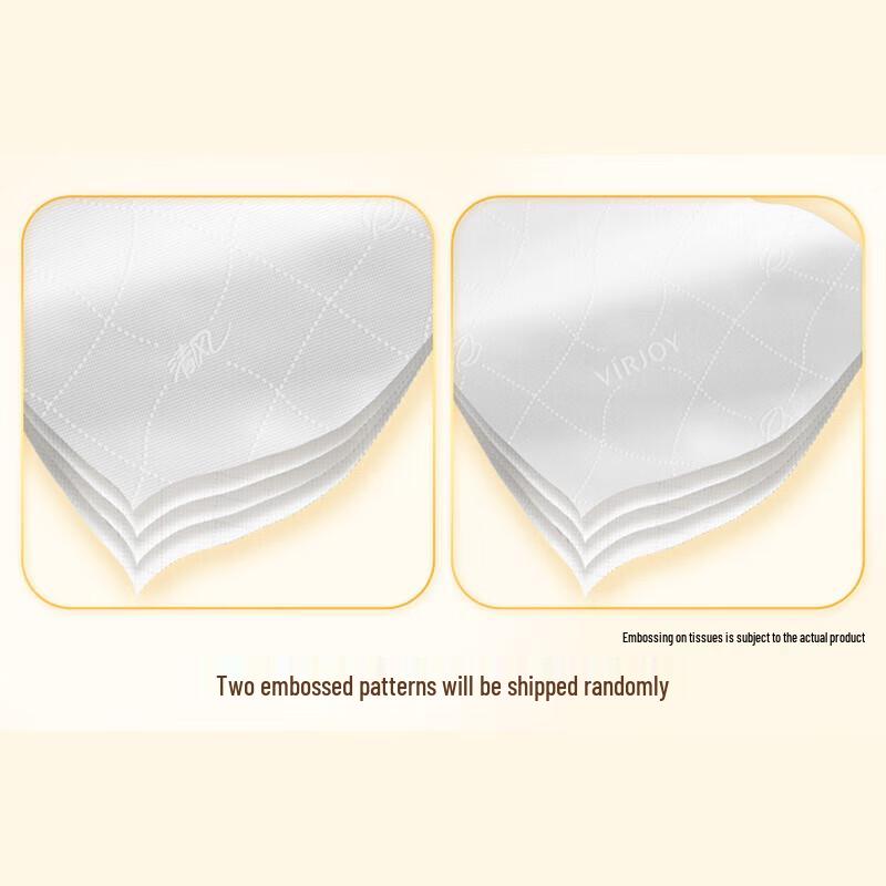 Qingfeng 4-Ply Virgin Wood Pulp Facial Tissues, 24-Pack