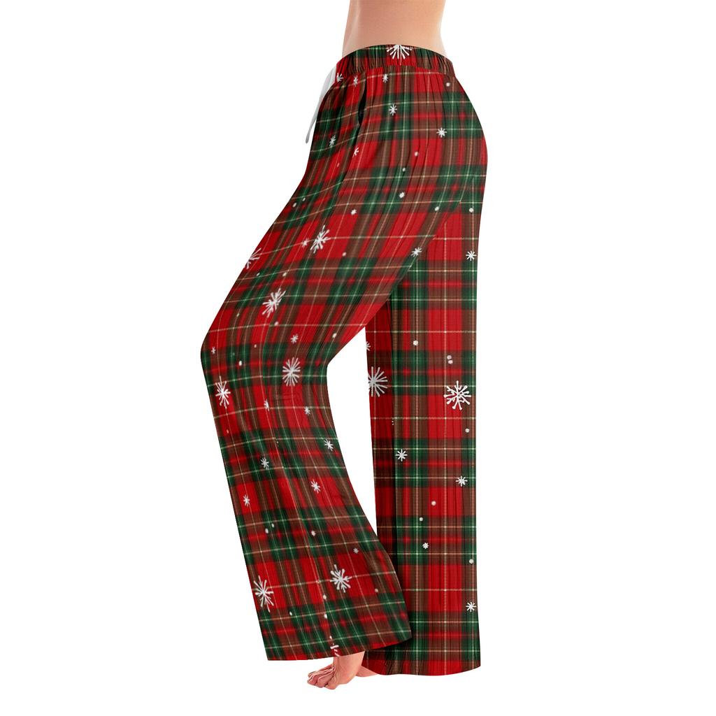 Pajama Pants, Sleepwear, Casual Drawstring Elastic Waist Pants, Comfortable Straight-leg Loose Pants
