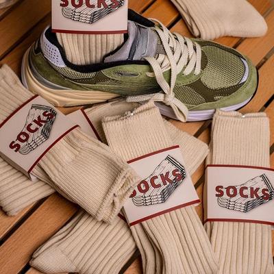 Men's and Women's Spring and Autumn Solid-color Couple's Long-top Sports Mid-top Stackable Socks