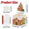 House Gingerbread Man Pattern Paper Gift Box Christmas Celebration Decor Props