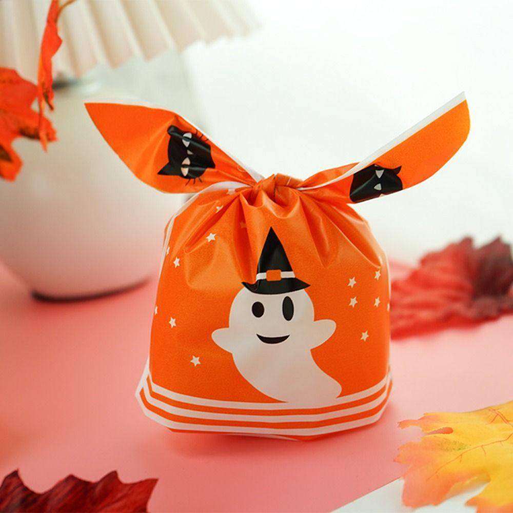 Colorful Halloween Treat Bags Cartoon Pattern Snacks Bag Opp Bags Packaging Bags  Halloween Decor