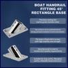22/25mm Tube Pipe Base 45° Marine 316 Stainless Steel Rectangular Base Handrail Fittings Accessories Boat Hardware