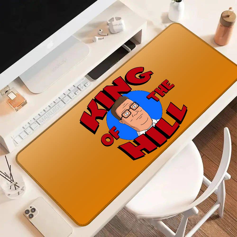 Cartoon K-King Of The H-Hill Mouse Pad Rubber Thicken Overlock Gaming Table Mat Office Computer Keyboard Pad PC Mousepad