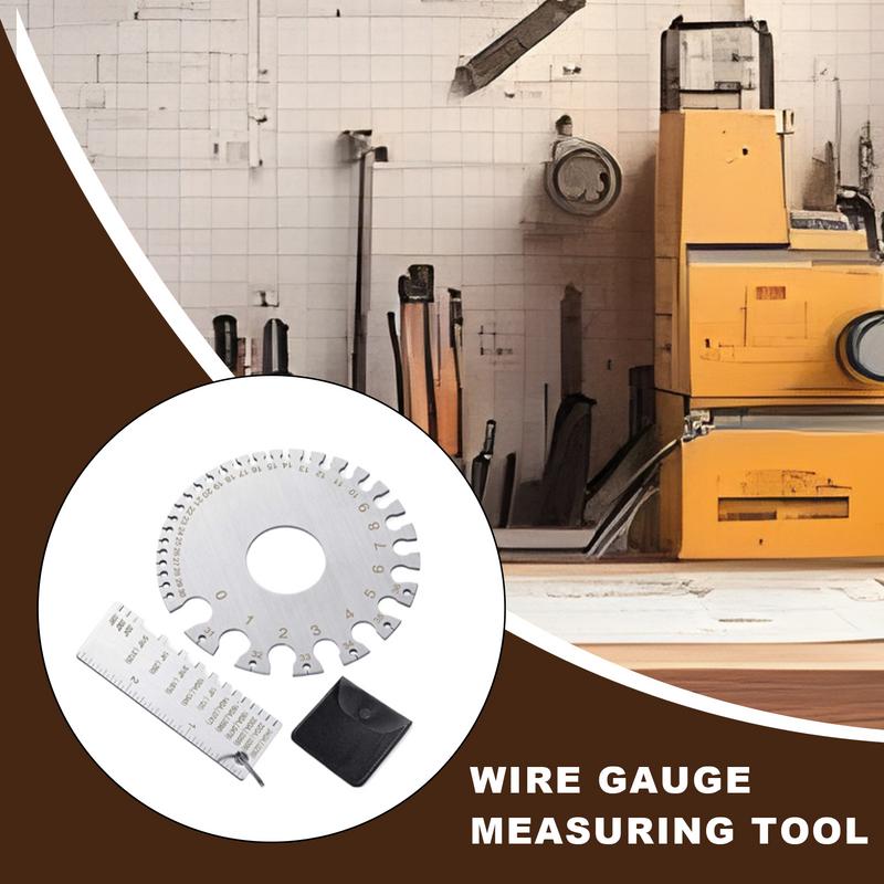 Wire Gauge Tool Double-Sided Scale Steel Gauge Measuring Tool High Strength Portable Ruler For Fabrication Metalworking