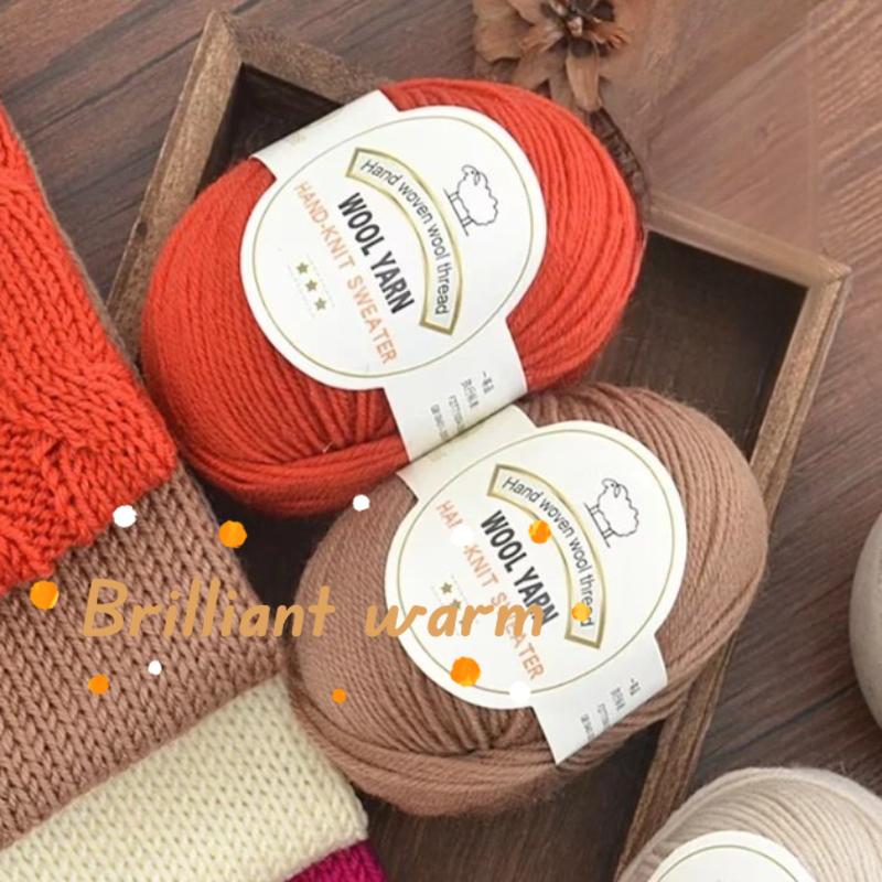 10pc=500g 3mm Medium Coarse Wool Thread Hand Crochet DIY Craft Sweater Hat Doll Bag Needle  Thread Soft Warm Skin Friendly
