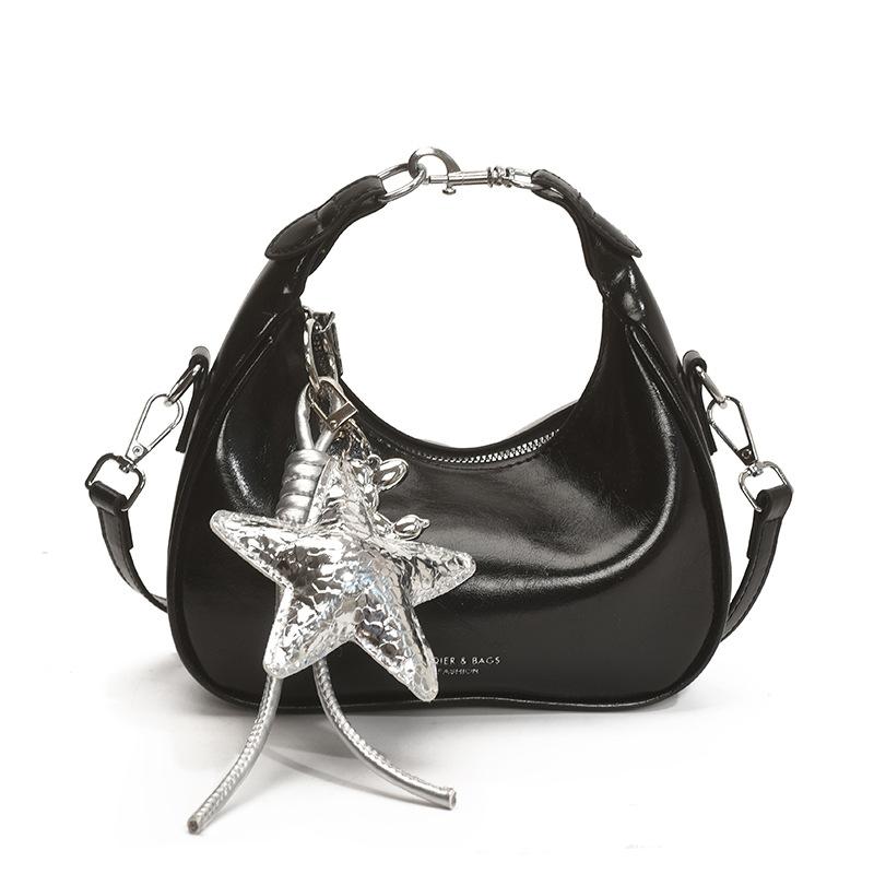 

Small Square Bag, Solid Color Underarm Bag, New Women s Bag, Shoulder Bag, Fashion Messenger Bag. no pendant чорний