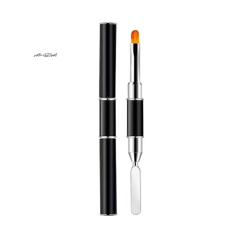 2Pcs Gel Brush And Picker 2-in-1 Nail Brush And Spatula Tool for Acrylic Nails Extension Gel Application