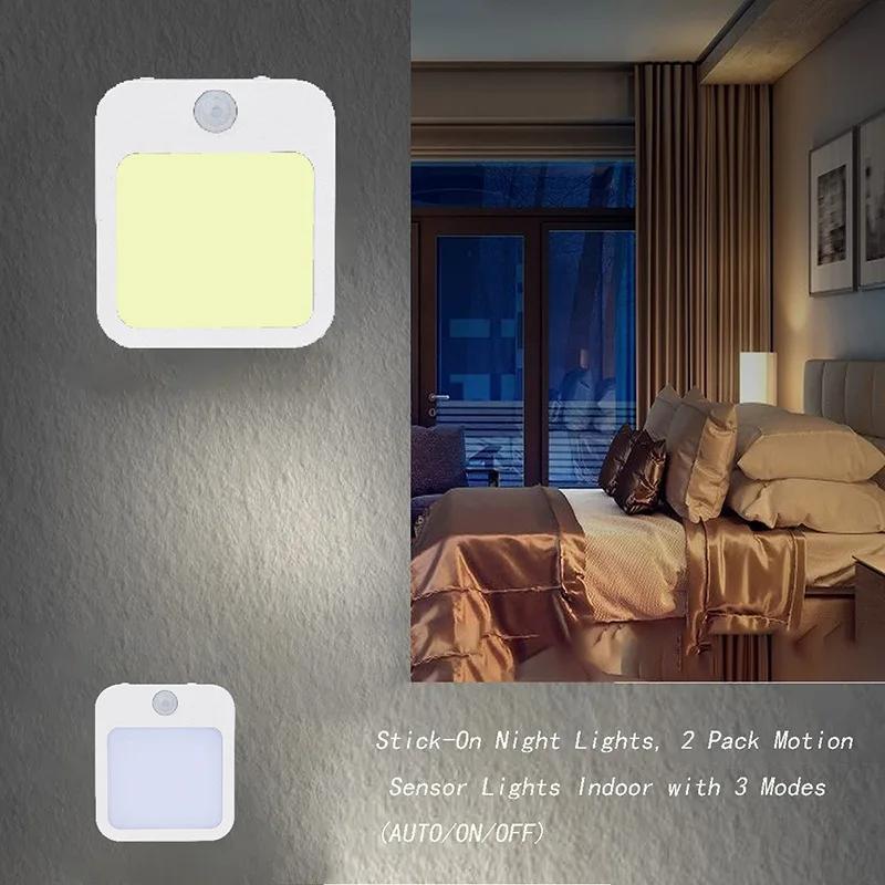 Night Light Motion Sensor LED Lamps Children Wireless Bedside Table Bedroom Lamp