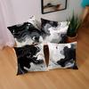 Black And Gold Brushstroke Art Pillowcasebedroom Living Room Sofa Home Decor Polyester Cushion Cover With Zipper