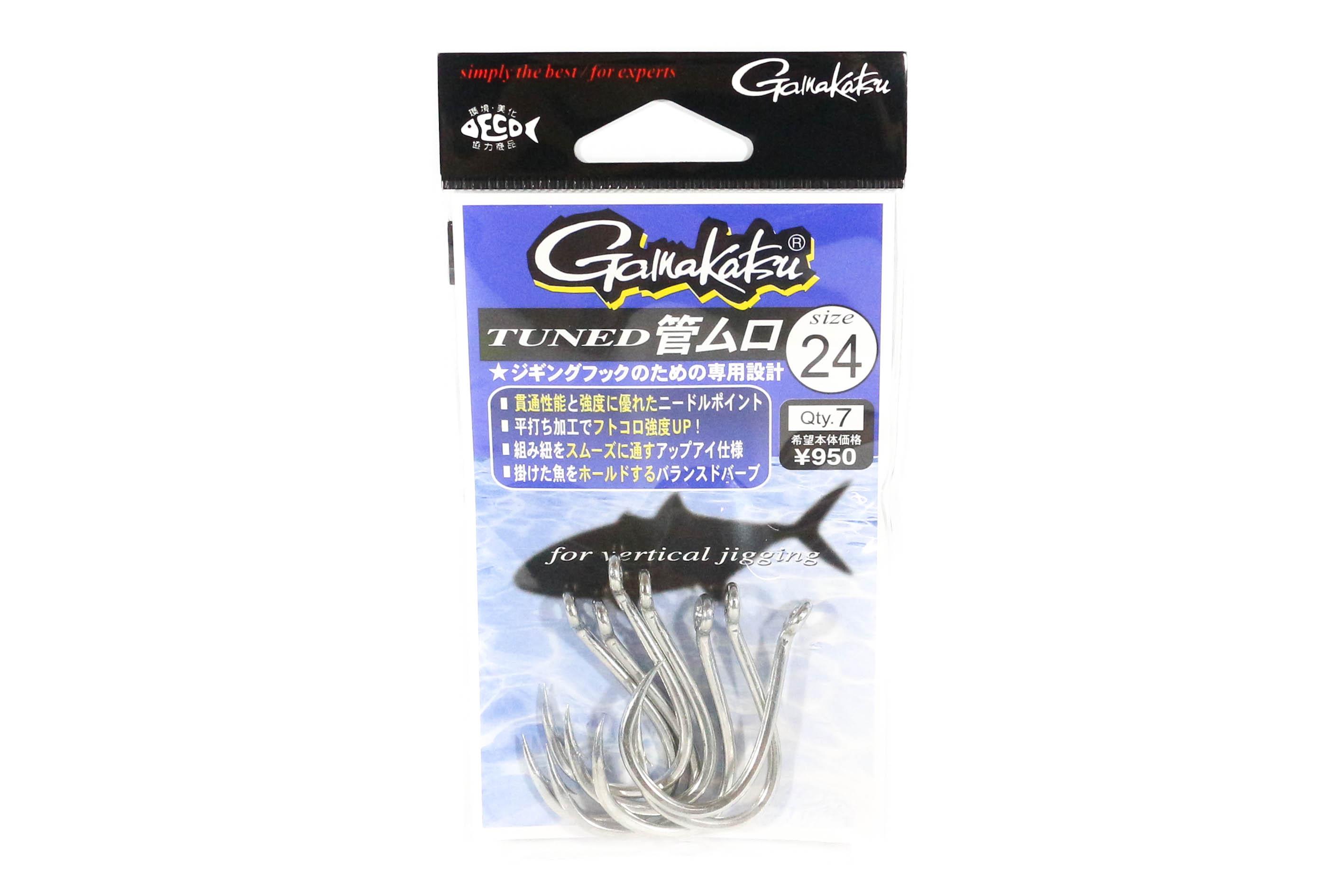 

Gamakatsu 66493 Single Hook Tuned Kanmuro Silver Size 24 ,7 Per pack (4980)