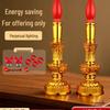 LED Electronic Candle Altar Lamp - Ever-Burning Buddhist Wealth-Attracting Offering Candlestick for Household Altars