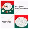 55KF Santa Snowmans Silicone Mold Fondant Mold DIY Christmas Ornaments Mold