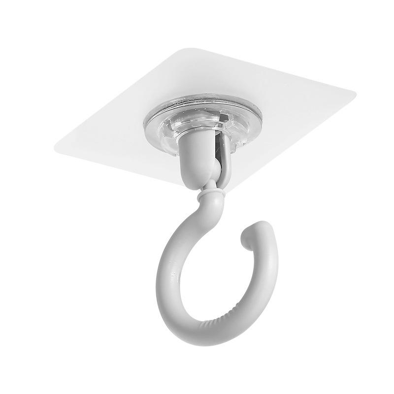 360° Rotating Adhesive Ceiling Hook - No-Trace, No-Punching for Mosquito Nets, Curtains, Clothes & Hats