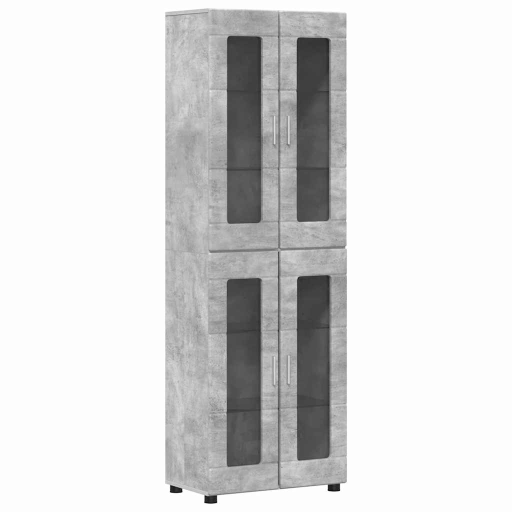 Highboard FLORIN Concrete Grey 60 X 35 X 182 Cm Particleboard