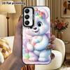 Phone Case: 2D Flat Samsung Galaxy A34 A35 M05 M06 S20 S22 S21 FE Plus 5G Protective Case, Couple Style, Cute Little White Bear, Christmas and Hallowe