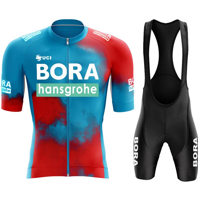 Uniforme da Ciclismo UCI BORA Abbigliamento Uomo Uomo Estate 2026 Set Maglia Pantaloncini Abbigliamento Bicicletta Salopette Abbigliamento Bici Maglia Pantaloni Mtb Ciclismo