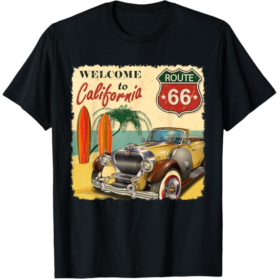 

Welcome to California, Vintage LA California Car Graphic T-Shirt XXXXXL чорний