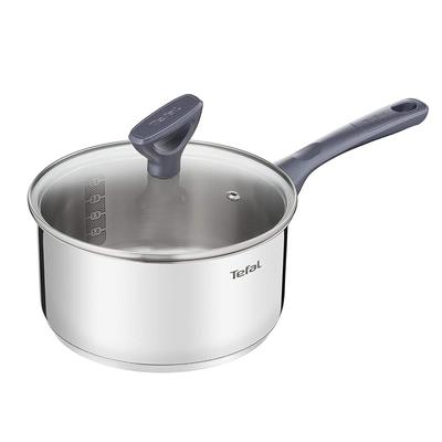 Daily Cook Stainless Steel Induction Saucepan & Stew Pot (16cm, 18cm) Dishwasher Oven Safe No PFOA Silver
