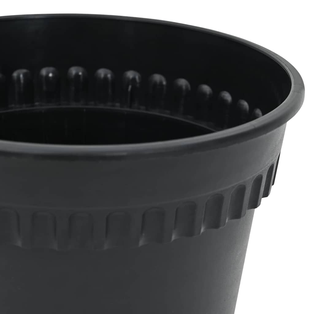 Plant Pots 6 Pcs Black Ø 15 X 12 Cm Plastic
