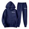 Heren Lente en Herfst Effen Kleur Pak met Capuchon Trui Pak Trend Casual Sport Twee Delig Pak