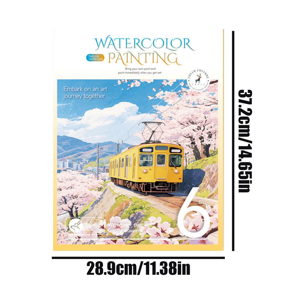 Watercolor Paint Set 12 Colors Beginner Portable Workbook With Pen Watercolor Painting Pen For Home Studio School College Travel