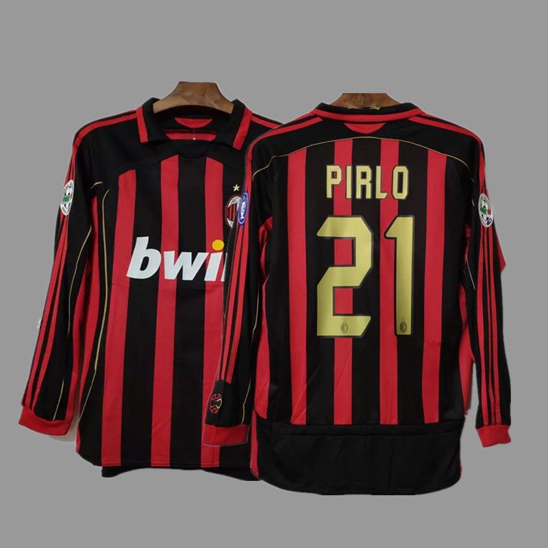 Vintage Futbol Forması Uzun Kollu Klasik Milli Takım Gömleği Beckham Zidane C Ronaldo Retro Futbol Üstü