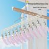 Windproof Stainless Steel Multi-Clip Sock & Underwear Drying Rack