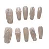 100% HANDMADE Rainbow Cat Eye Manicure Wearing Armor Removable False Nail Wholesale Finished Phototherapy Nail
