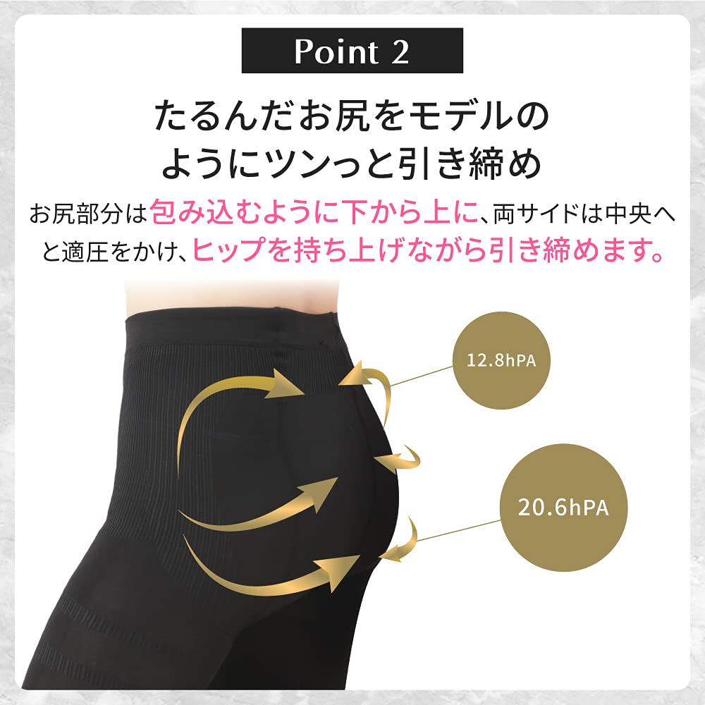 SERIES BELLE SKINNY Compression Leggings for Pelvic Tightening and Support [BELLE BS] [Single Item] (M)