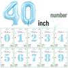 40-Inch Large Number Aluminum Foil Balloons for Weddings, Birthdays, and Festive Decorations