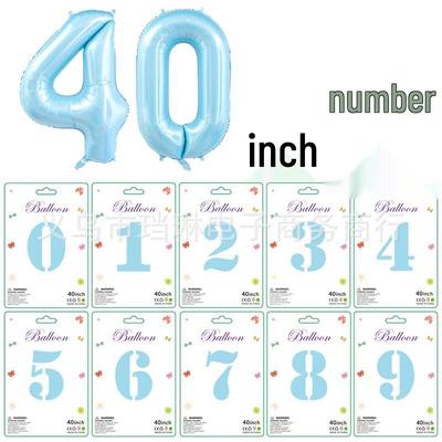 40-Inch Large Number Aluminum Foil Balloons for Weddings, Birthdays, and Festive Decorations