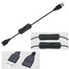 Convenient USB Male To Female Extension Cord Cable With Button Switches Support Power Supply For LED Strips And USB Fan