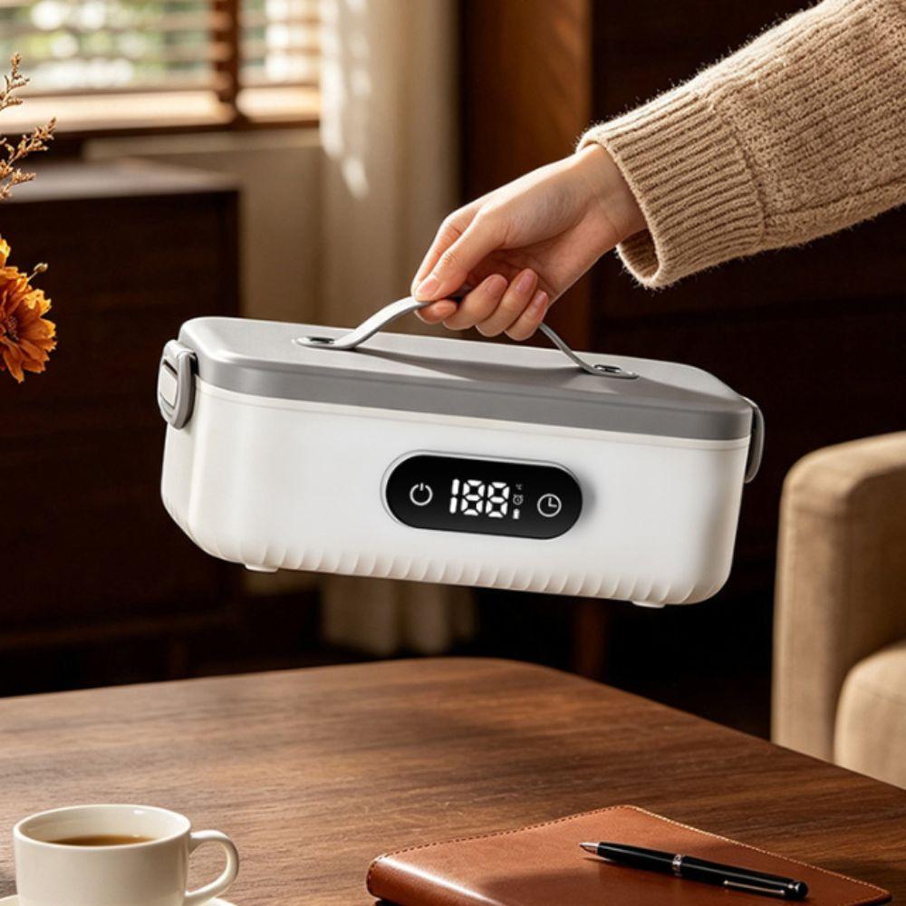 4-speed Temp Wireless Heating Food Container 6-speed Timer Cordless Food Warmer  Students